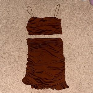 Oh Polly Rust Skirt Set